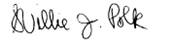 Privacy Officer Willie J Polk Signature